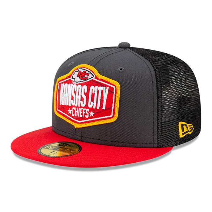 Kansas City Chiefs NFL Draft 59FIFTY Lippis Harmaat - New Era Lippikset Tarjota FI-123865